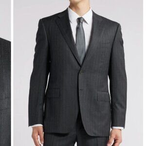 CANALI mens Siena Regular Fit Pinstripe Super 130s Wool Suit jacket blazer only